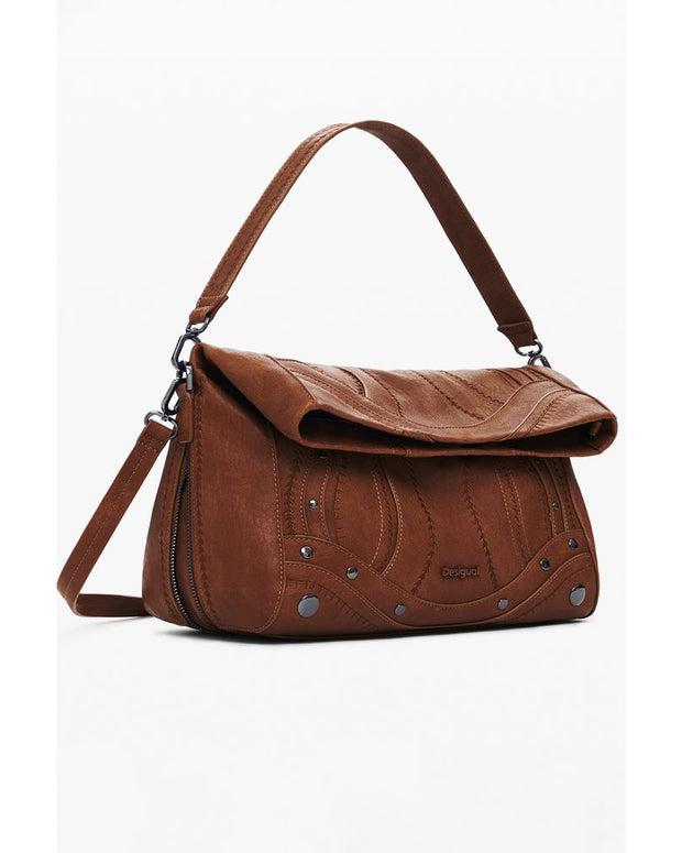 Brown Polyethylene Women Handbag
