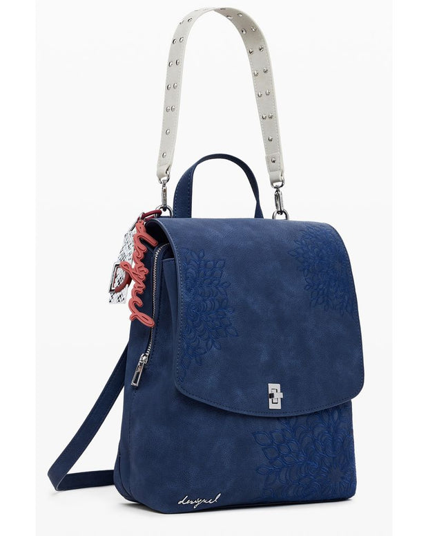 Blue Polyethylene Women Backpack