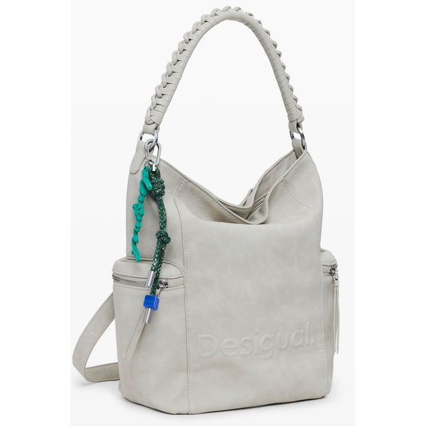 Beige Polyethylene Women Backpack