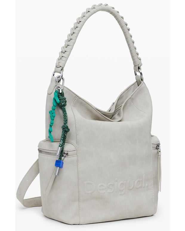 Beige Polyethylene Women Backpack