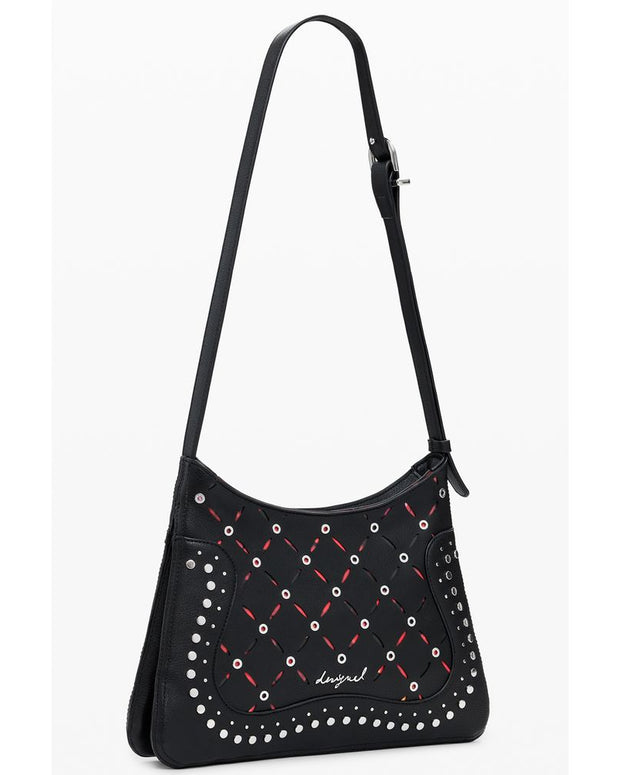 Black Polyethylene Women Handbag