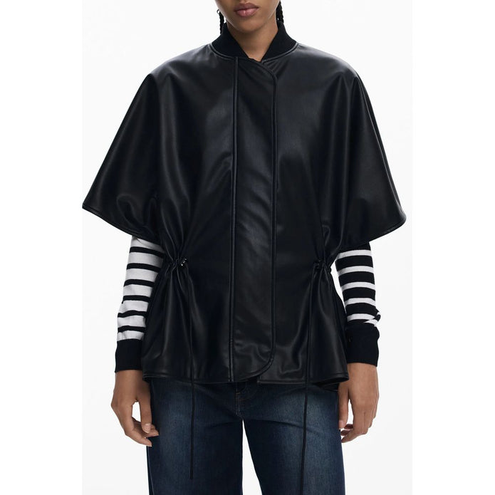 Black Polyethylene Women Poncho