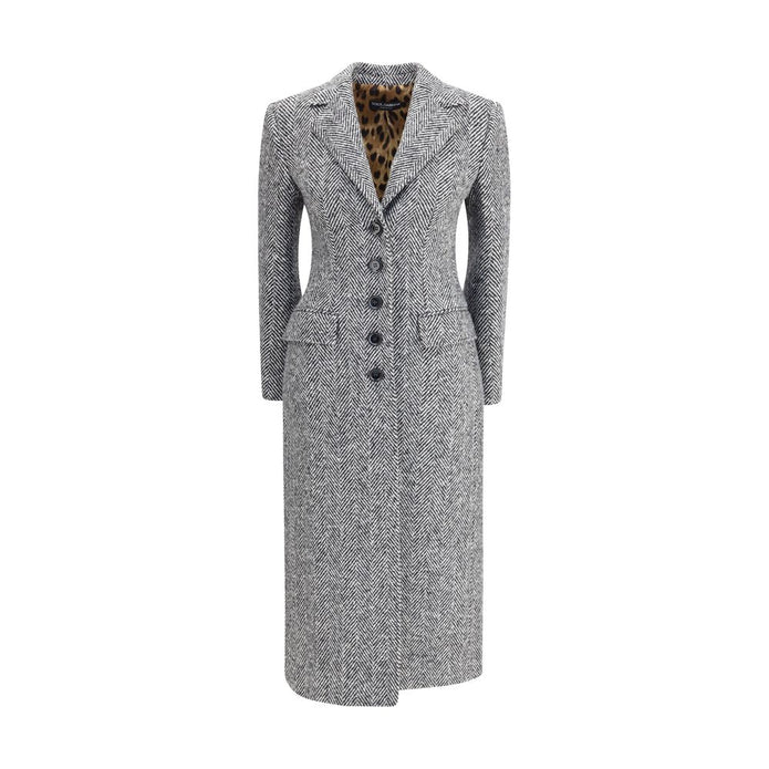 Single-breasted chevron Coat