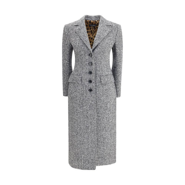 Single-breasted chevron Coat