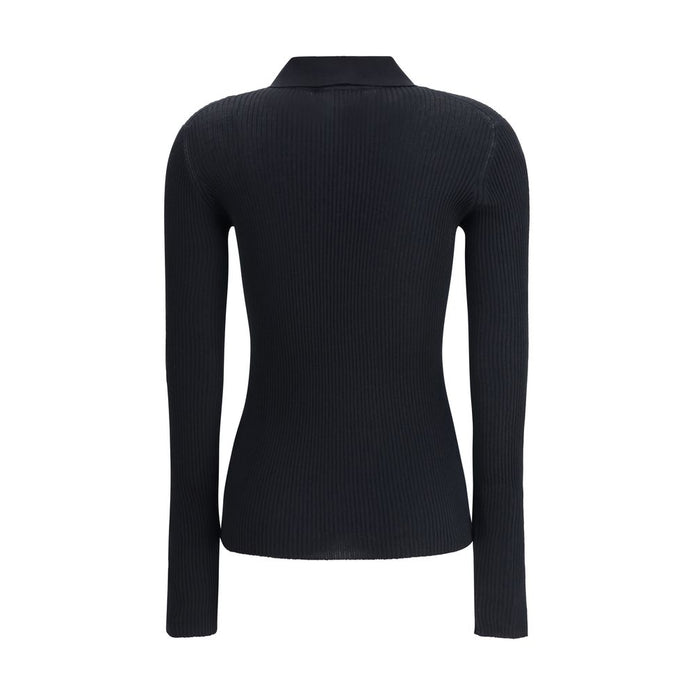 Ribbed Polo Sweater