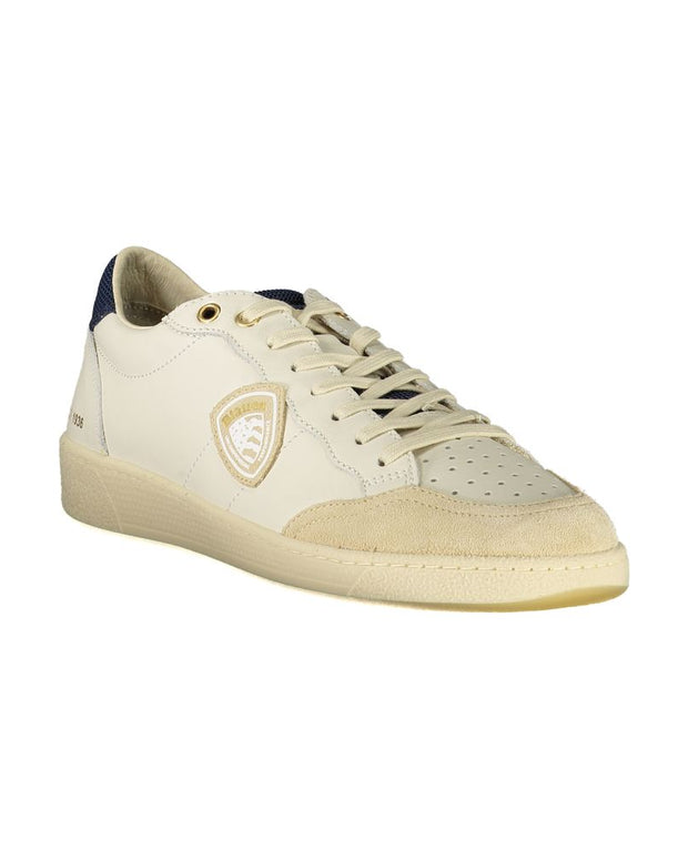 White Polyester Sneaker