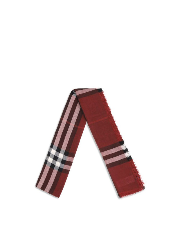 Reversible Check wool and silk Scarf