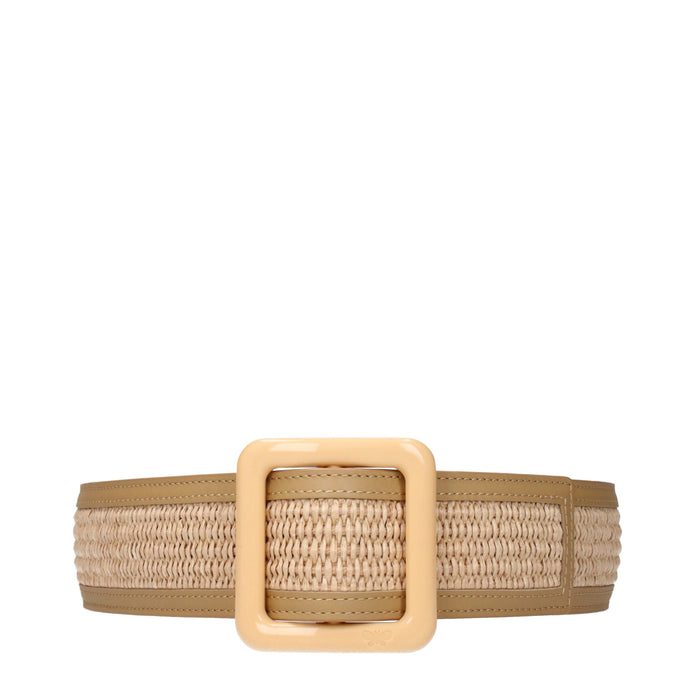Beige Raffia Belt