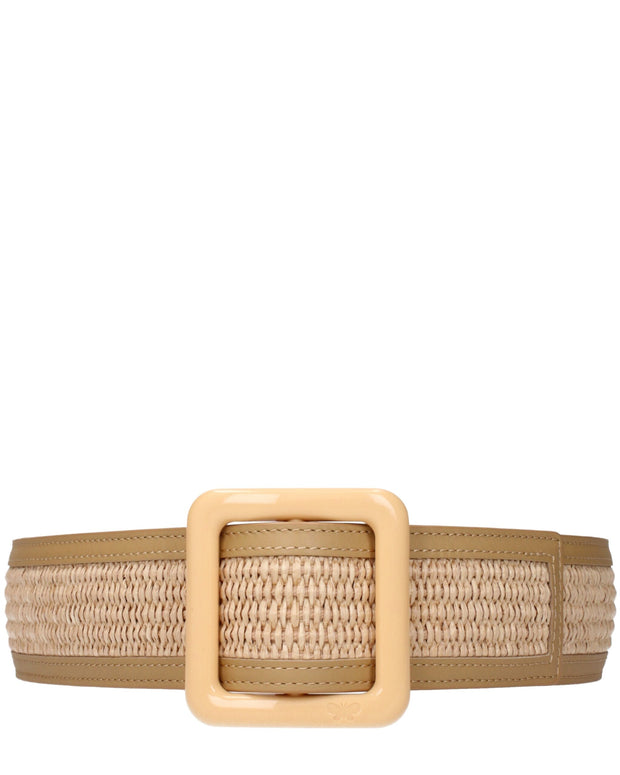 Beige Raffia Belt