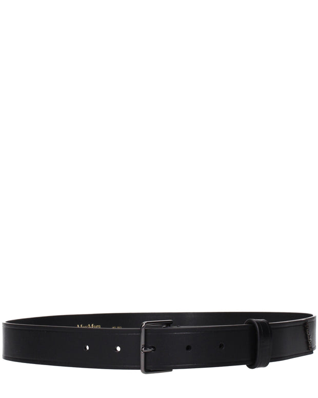Black Leather Regular Belt