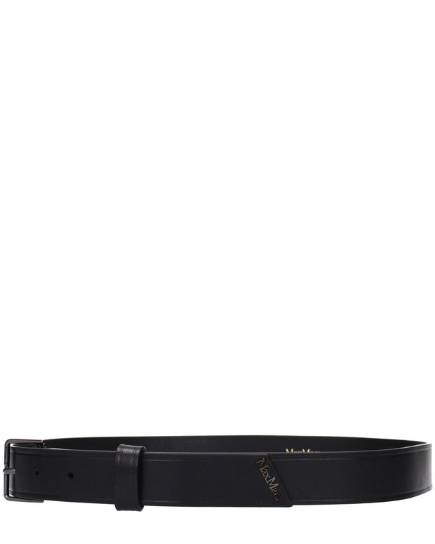Black Leather Regular Belts