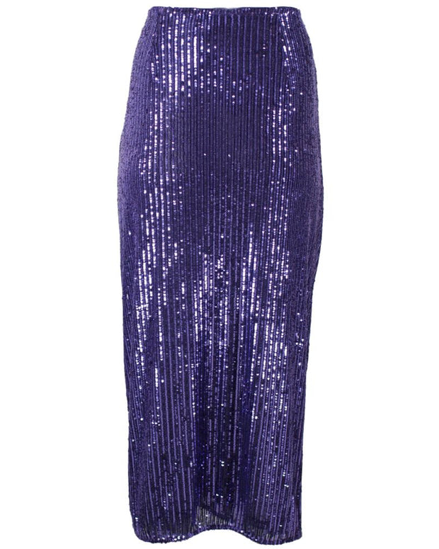 Purple Polyester Skirt