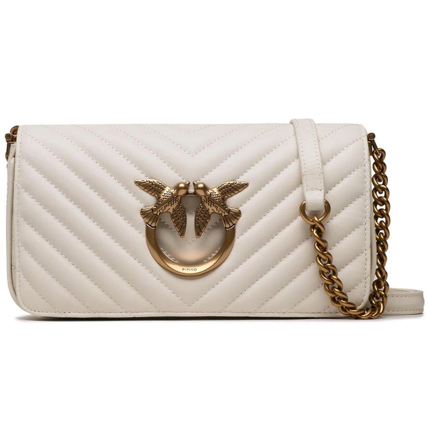 White Calfskin Crossbody Bag