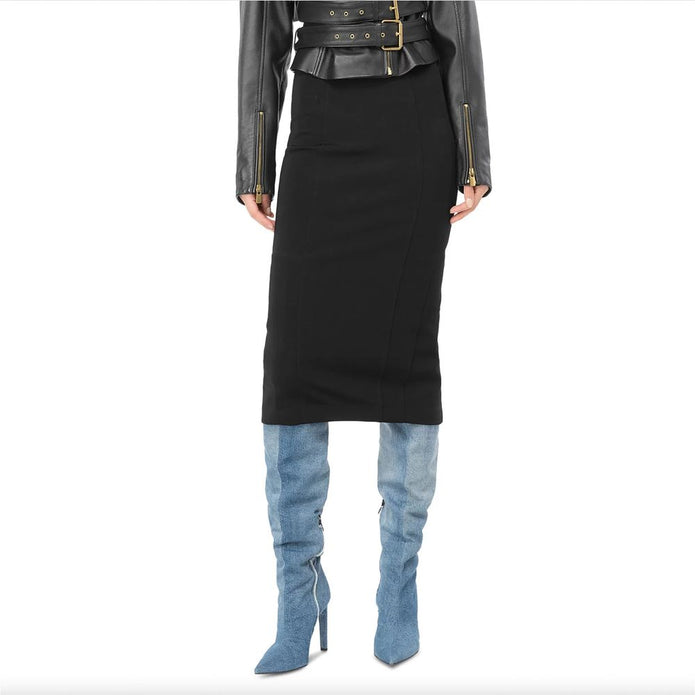 Black Viscose Skirt