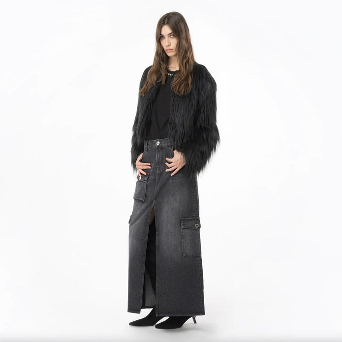 Black Cotton Skirt
