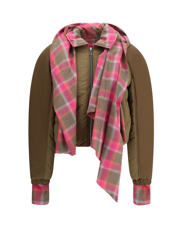 Brown Cotton Shell Jacket