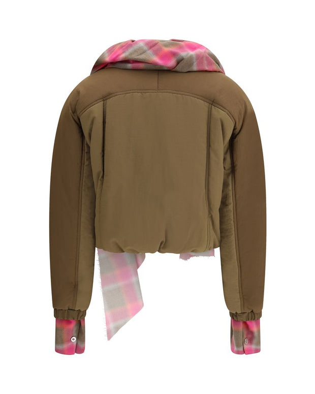 Brown Cotton Shell Jacket