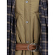 Brown Polyamide Full-Length Jacket