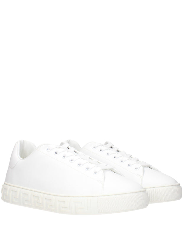 White Leather Low Tops