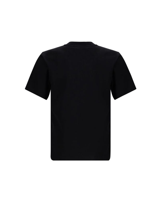 Checked logo cotton T-shirt