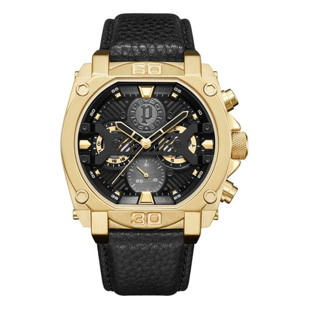 Black Leather Watch