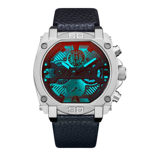 Blue Leather Watch