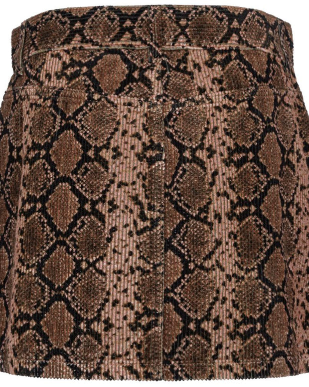 Brown Cotton Women's Miniskirt