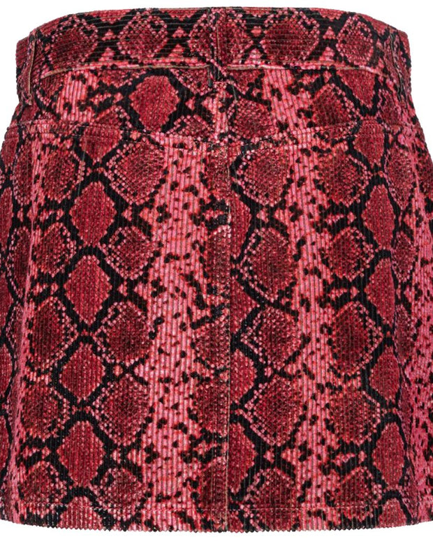 Red Cotton Women's Miniskirt