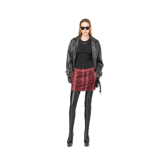 Red Cotton Women's Miniskirt