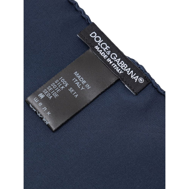 Blue Silk Pocket Square