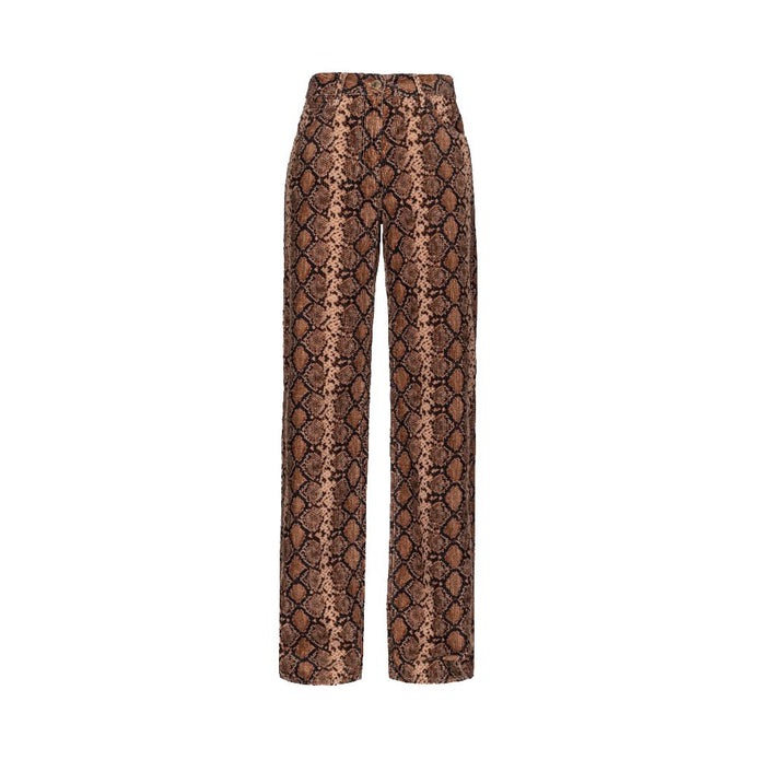 Brown Cotton Jeans & Pant