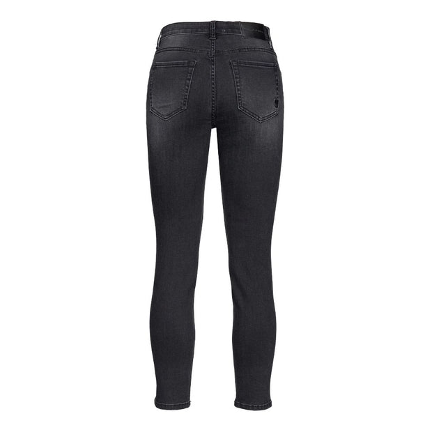 Black Cotton Jeans & Pant