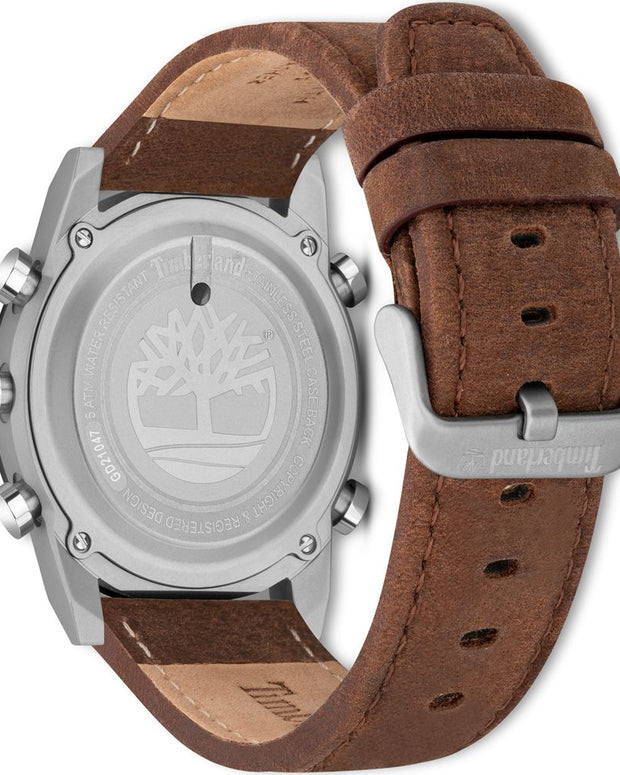 Brown Leather Digital Watch