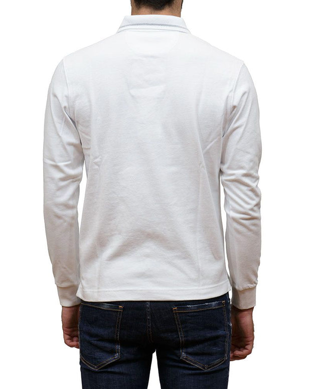 White Cotton Polo Shirt