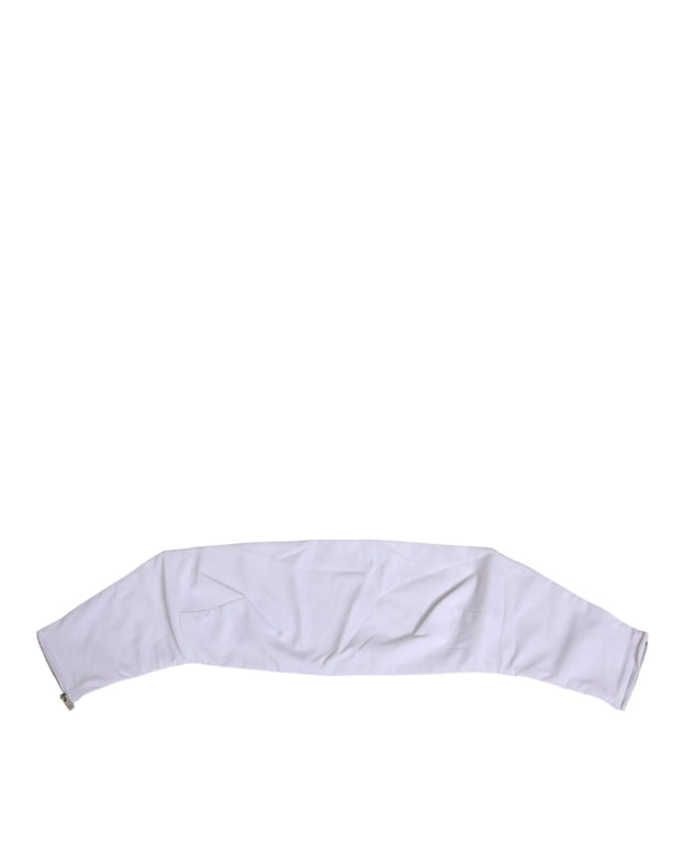 White Nylon Strapless Corset Top Underwear