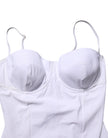 White Padded Balconette One Piece Swimwear