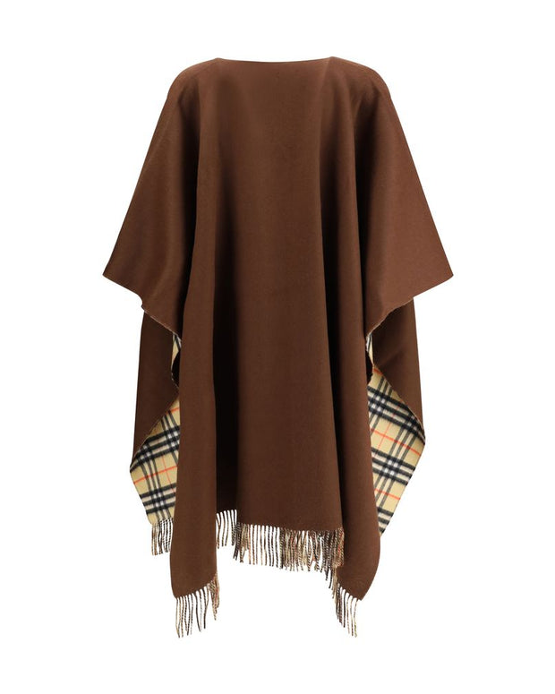 Reversible check wool cashmere Cape