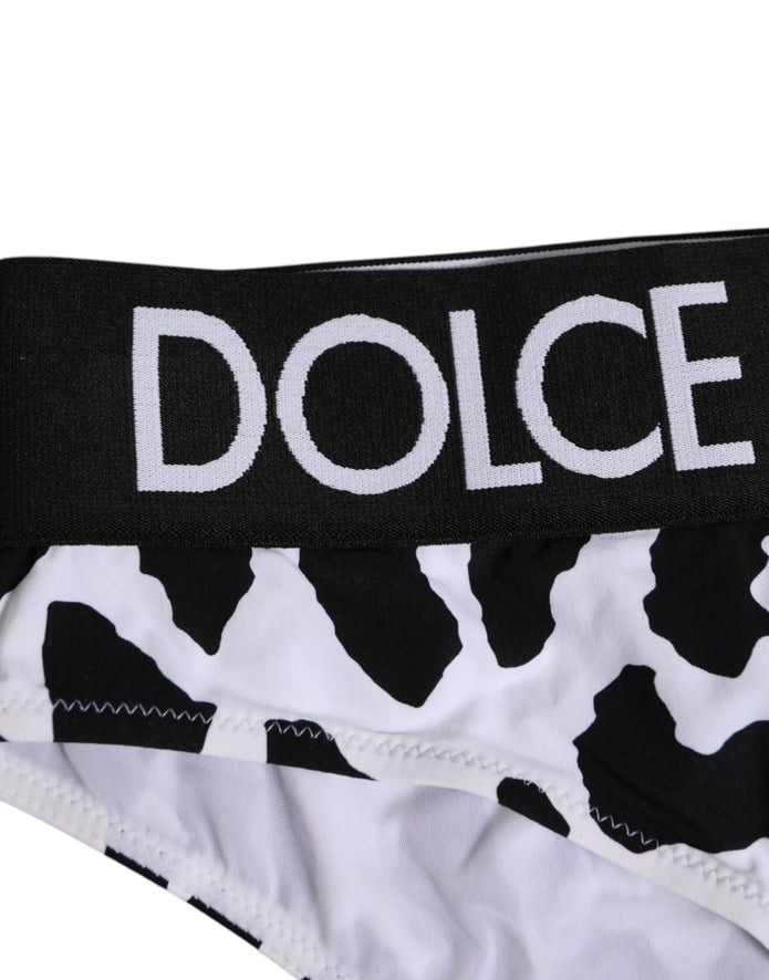 White Leopard Nylon High Waist Panty Underwear