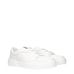 White Leather Low Top Sneakers