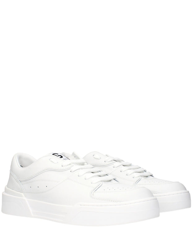 White Leather Low Tops