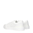 White Leather Low Top Sneakers
