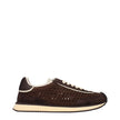Brown Fabric Low Tops