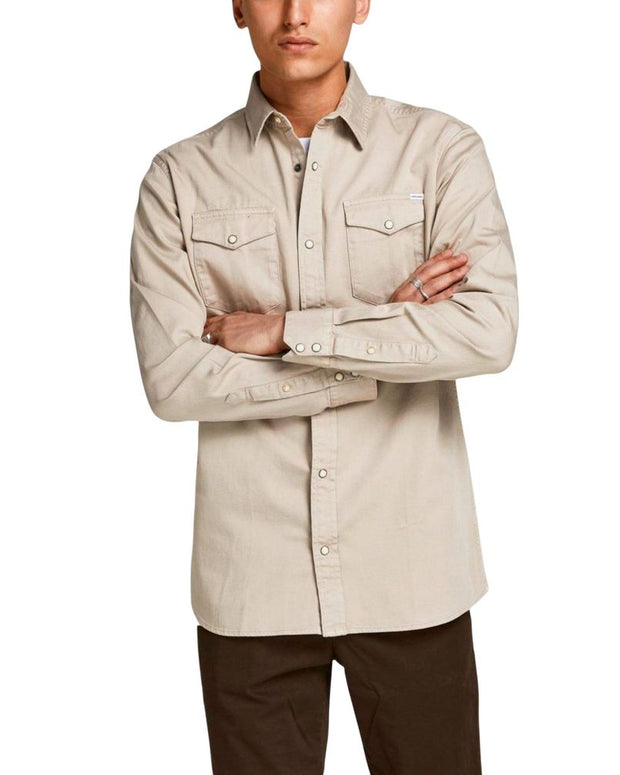 Beige Jeans Shirt