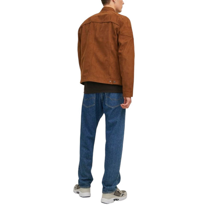 Beige Artificial Leather Jackets & Coat