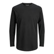 Black Cotton Long Sleeve T-Shirt