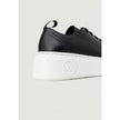 Black Artificial Leather Low Top Sneakers