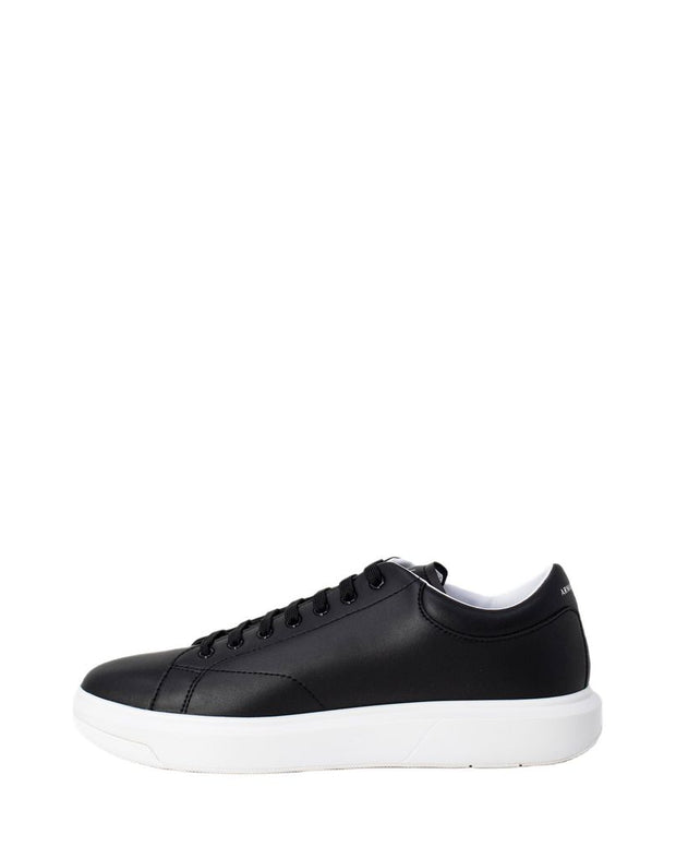 Black Leather Low Top Sneakers