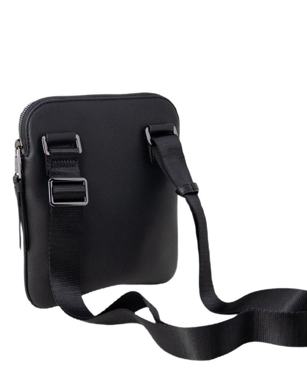 Black Polyester Messenger Bag