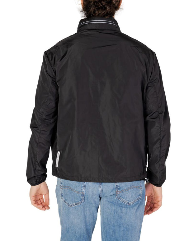 Black Polyester Jackets & Coat