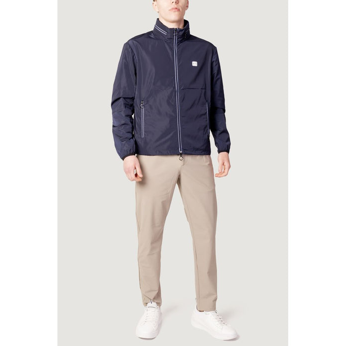 Blue Polyester Shell Jacket
